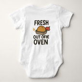 "Vers uit de Oven" Grappig Baby Shower Cadeau Body Romper (Achterkant)