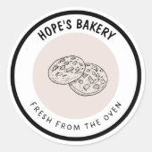 Vers uit de oven ronde sticker (Voorkant)