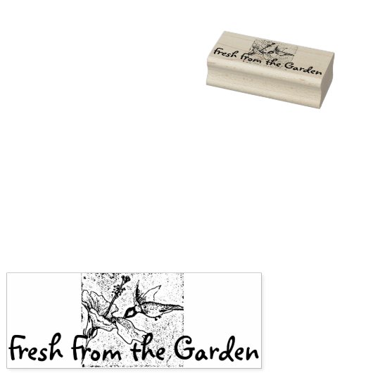 Vers uit de tuin rubberstempel (Gestempeld)