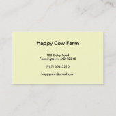 Vers uit het Boerderij Visitekaartje (Achterkant)