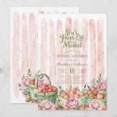 Vers van de markt Aardbei Vrijgezellenfeest Kaart (Voorkant / Achterkant)