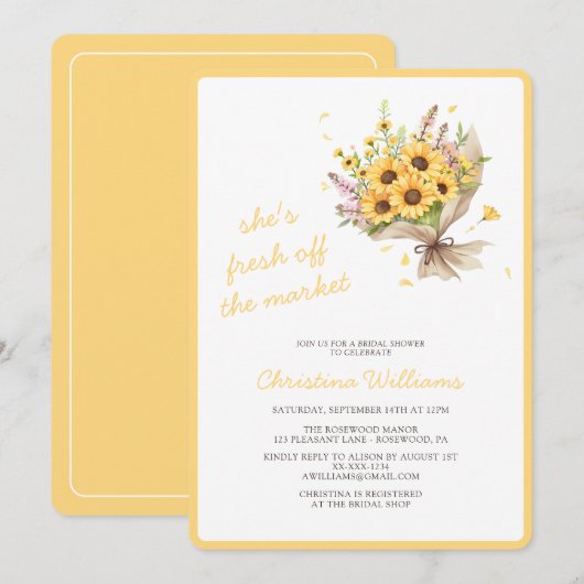 Vers van de markt Bloemen Vrijgezellenfeest Kaart (Voorkant / Achterkant)