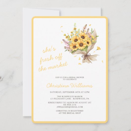 Vers van de markt Bloemen Vrijgezellenfeest Kaart (Voorkant)