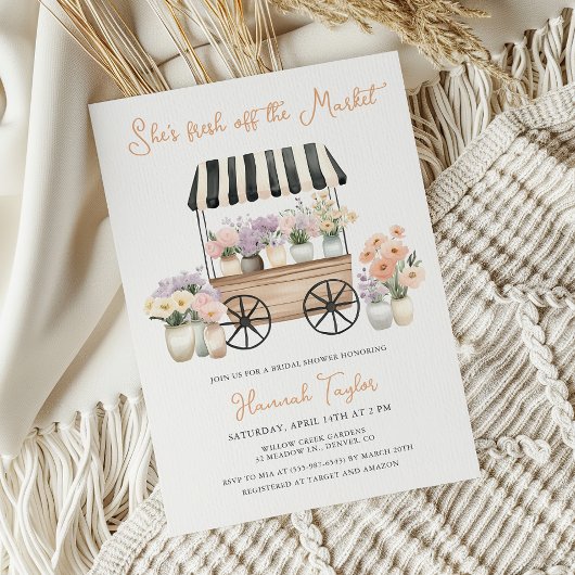 Vers van de markt Bloemen Vrijgezellenfeest Kaart