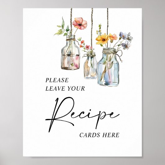 Vers van de markt Bloemenpot Recept Poster (Voorkant)