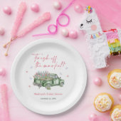 Vers Van De Markt Bloemenvrachtwagen Bruidsdiner Papieren Bordje (Feest)