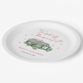 Vers Van De Markt Bloemenvrachtwagen Bruidsdiner Papieren Bordje (Gekanteld)