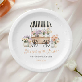Vers van de Markt Bloemige Bruidsdiner Papieren Bordje
