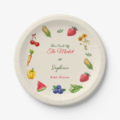 Vers van de markt boerderij bruids douche papieren bordje (Voorkant)
