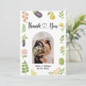Vers van de markt Boeren Markt Bruids FOTO Bedankkaart (Staand voorkant)