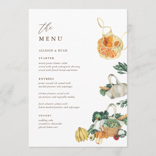 Vers van de markt Boeren Marktthema Menu (Voorkant)