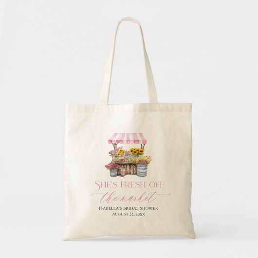 Vers van de markt Boerenmarkt Bruidsfeest Tote Bag (Voorkant)