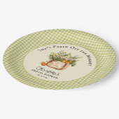 Vers van de Markt Boerenmarkt Bruiloft Feestje  Papieren Bordje (Gekanteld)