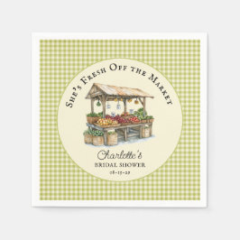 Vers van de markt Boerenmarkt Bruiloftsdouche  Servet