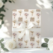 Vers van de markt Boho Bloemenboeket Cadeaupapier