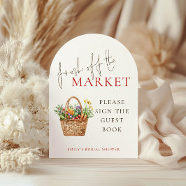 Vers van de markt bord gastenboek Vrijgezellenfees Kaart