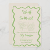 "Vers van de markt" Bridal Shower Uitnodiging (Voorkant / Achterkant)