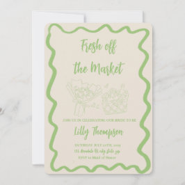 "Vers van de markt" Bridal Shower Uitnodiging