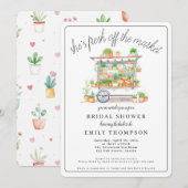 Vers van de markt Bruids Douche uitnodiging (Voorkant / Achterkant)