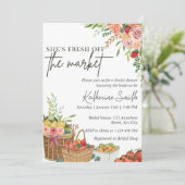 Vers van de markt Bruids Douche Uitnodiging Temp (Staand voorkant)