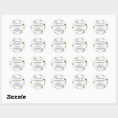 Vers Van de Markt Bruidsfeest Whimsisch Getekend Ronde Sticker (Vel)