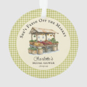 Vers van de markt bruidsfeestje-ornament cadeau ornament (achterkant)