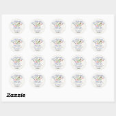 Vers Van de Markt Bruidsfeestje Whimsical Ronde Sticker (Vel)