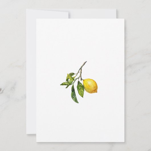 Vers van de markt Citrus Lemon Vrijgezellenfeest Kaart (Achterkant)