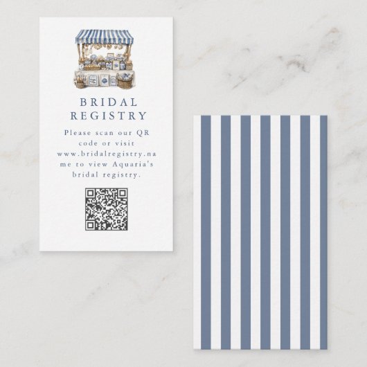 Vers van de markt - Coastal Market Bridal Informatiekaartje (Voorkant / Achterkant)