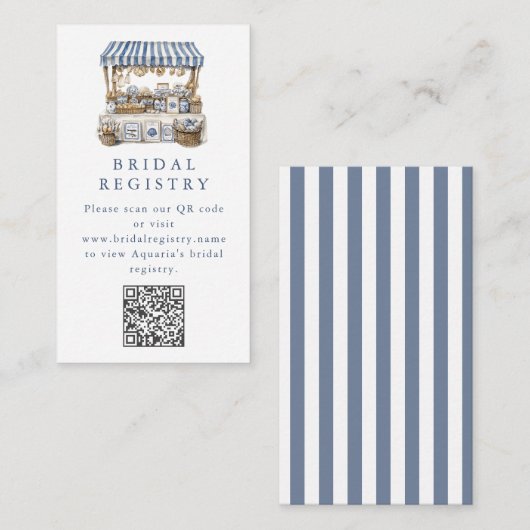 Vers van de markt - Coastal Market Bridal Informatiekaartje (Voorkant / Achterkant)