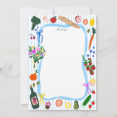 VERS VAN DE MARKT Cute Custom Bruidsdouche Bedankkaart (Voorkant)