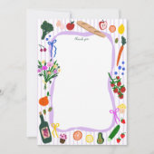 VERS VAN DE MARKT Cute Custom Bruidsdouche Bedankkaart (Voorkant)