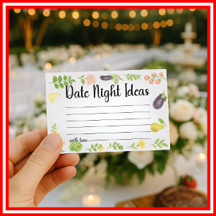 Vers van de markt Date Night Ideeën Bruid Informatiekaartje