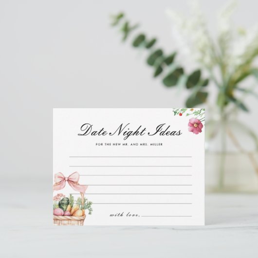 Vers van de markt datum nacht Vrijgezellenfeest Informatiekaartje (Staand voorkant)