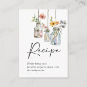 Vers van de markt Floral Jar Vrijgezellenfeest Informatiekaartje (Voorkant)