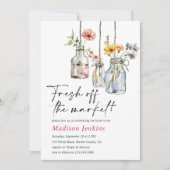 Vers van de markt Floral Jar Vrijgezellenfeest Kaart (Voorkant)