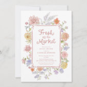 Vers van de markt Floral Vrijgezellenfeest Kaart (Voorkant)