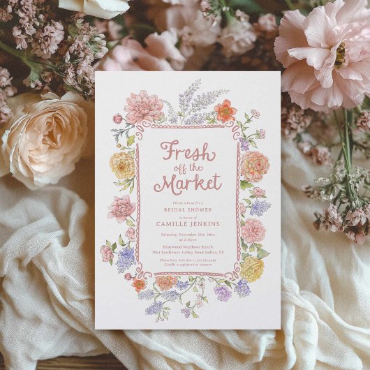 Vers van de markt Floral Vrijgezellenfeest Kaart