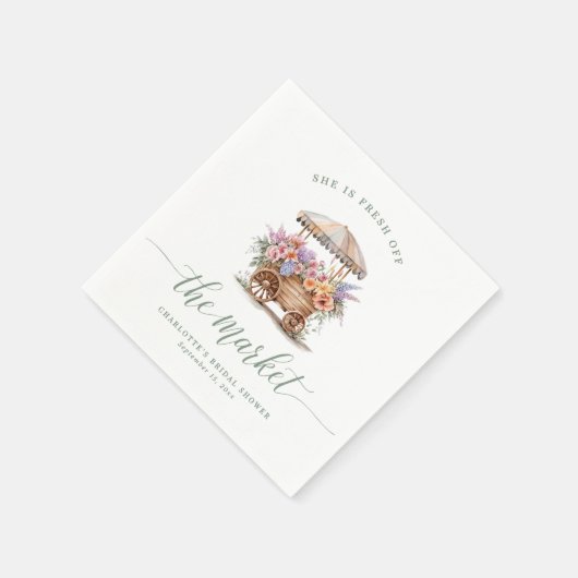 Vers van de markt Floral Vrijgezellenfeest Servet (Hoek)