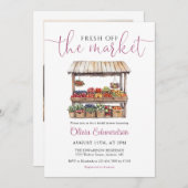 Vers van de markt Foto QR Code Vrijgezellenfeest Kaart (Voorkant / Achterkant)