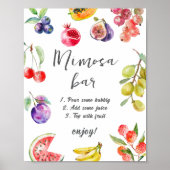Vers van de markt Fruit Bridal Mimosa Bar Poster (Voorkant)