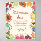 Vers van de markt Fruit Bridal Mimosa Bar Poster (Voorkant)