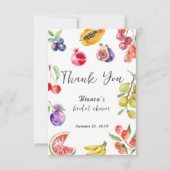 Vers van de Markt Fruit Bruidsfeest Welkom Bedankkaart (Voorkant)