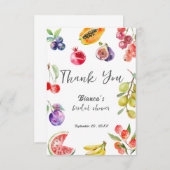 Vers van de Markt Fruit Bruidsfeest Welkom Bedankkaart (Voorkant / Achterkant)