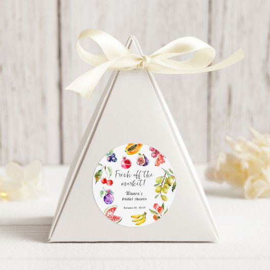 Vers van de Markt Fruit Bruidsfeest Welkom Ronde Sticker