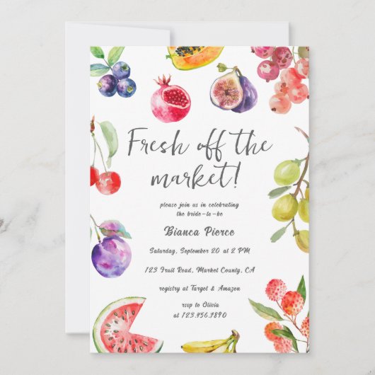 Vers van de markt Fruit Vrijgezellenfeest Kaart (Voorkant)