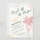 Vers van de markt Fun Hand getrokken Vrijgezellenf Kaart (Voorkant)