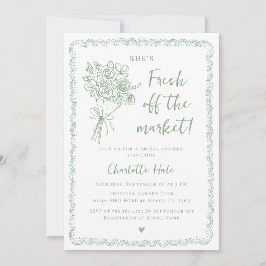 Vers van de markt grillig Vrijgezellenfeest Kaart (Voorkant)