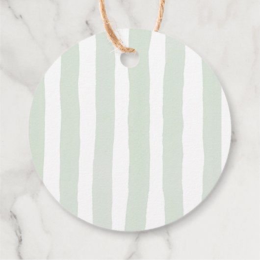 Vers van de markt grillige groene hand getrokken bedankjes labels (Achterkant)