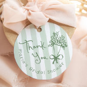 Vers van de markt grillige groene hand getrokken bedankjes labels